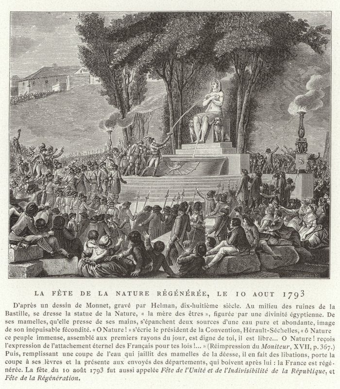 Festival of the Regeneration of Nature, Paris, 10 August 1793 by French School