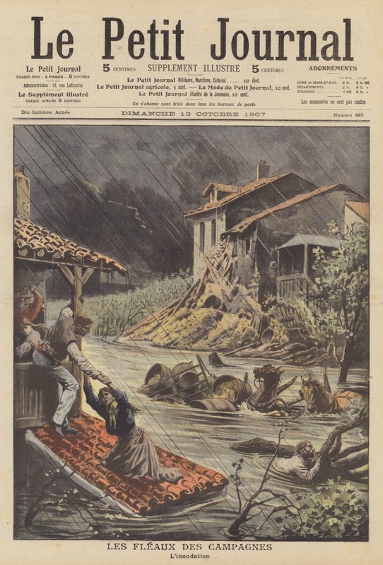 Floods in the South of France by French School