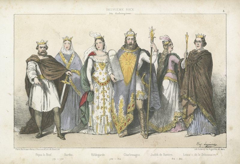 Frankish Kings and Queens of the Carolingian Dynasty by French School