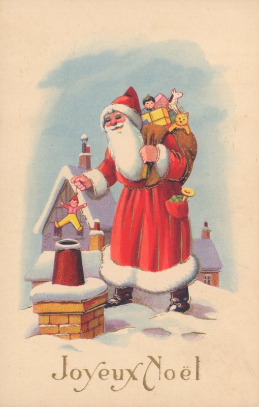 French Christmas Card by French School