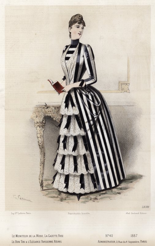French fashion plate, late 19th century by French School