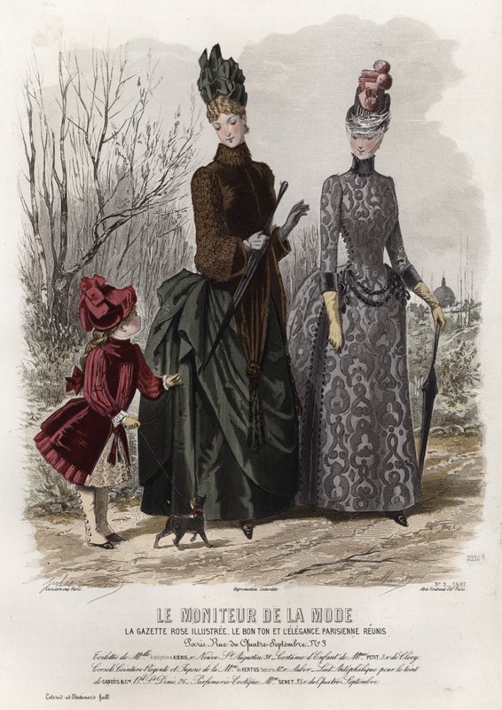 French fashion plate, late 19th century by French School