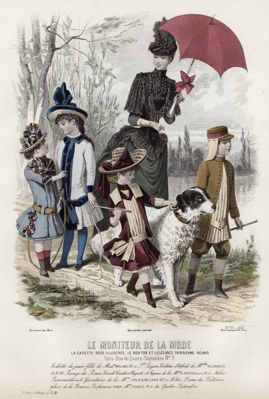 French fashion plate, late 19th century by French School