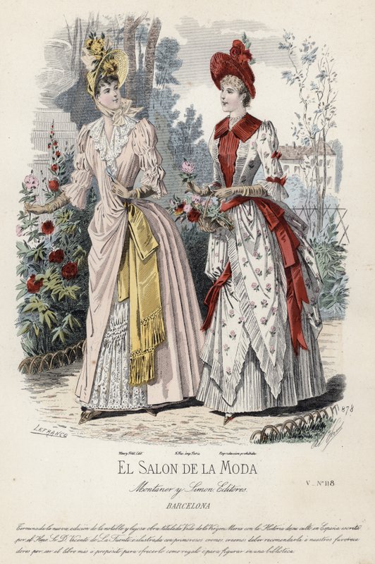 French Fashion Plate, Late 19th Century by French School