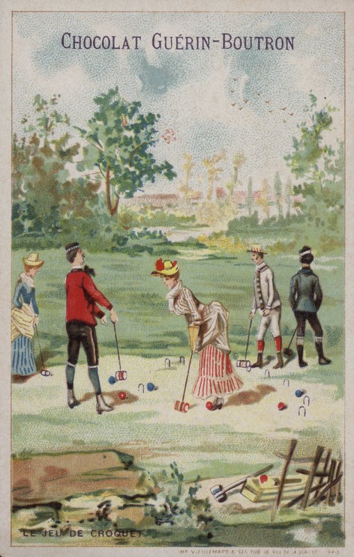 Game of croquet by French School