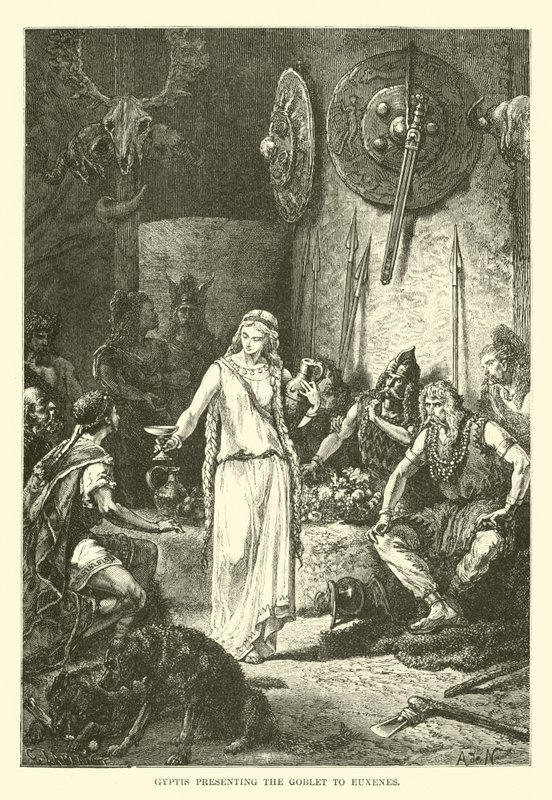 Gyptis Presenting the Goblet to Euxenes by French School