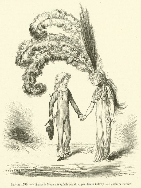 January 1796, Seize Fashion as Soon as It Appears (engraving) by French School
