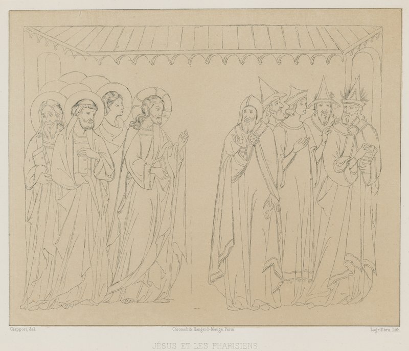 Jesus and the Pharisees by French School