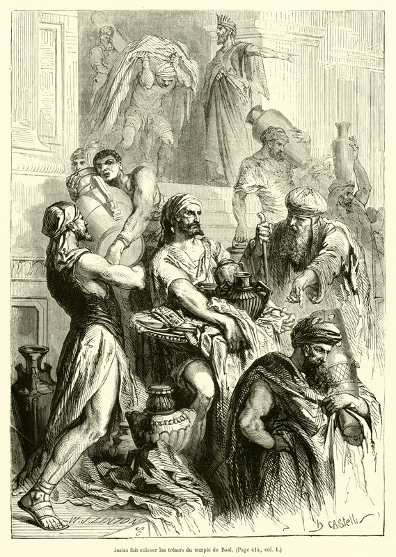 Josiah Removes the Treasures from the Temple of Baal by French School