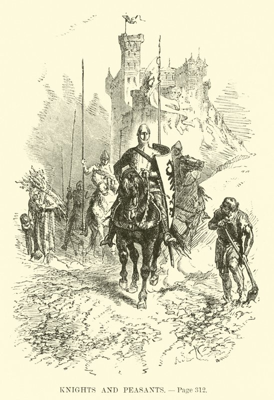 Knights and Peasants by French School