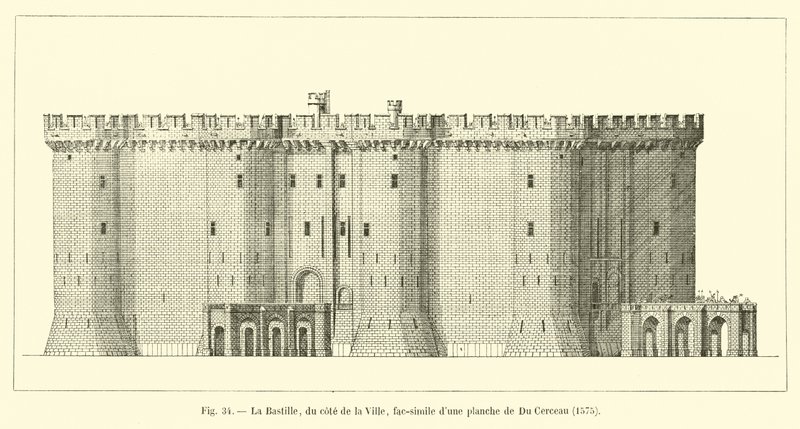 The Bastille, from the City Side, Facsimile of a Plate by Du Cerceau, 1575 by French School