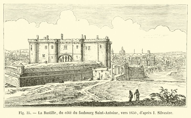 The Bastille, from the Faubourg Saint-Antoine Side, circa 1650, after I Silvestre by French School