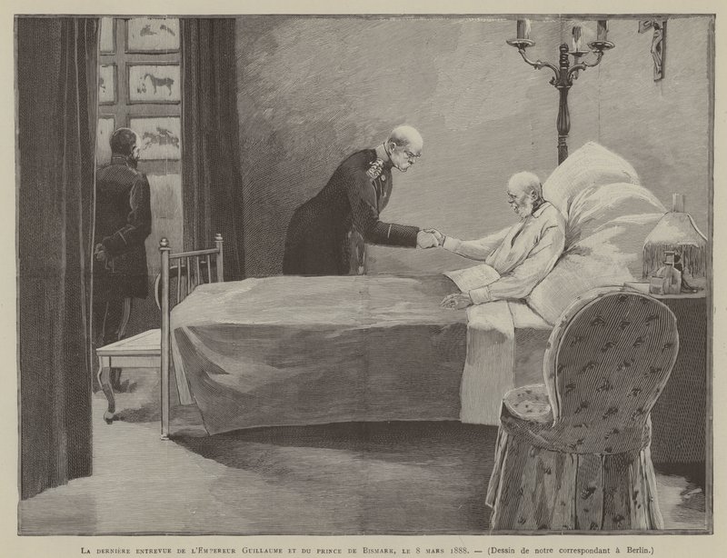 The Last Meeting of Emperor Wilhelm and Prince Bismarck, March 8, 1888 by French School
