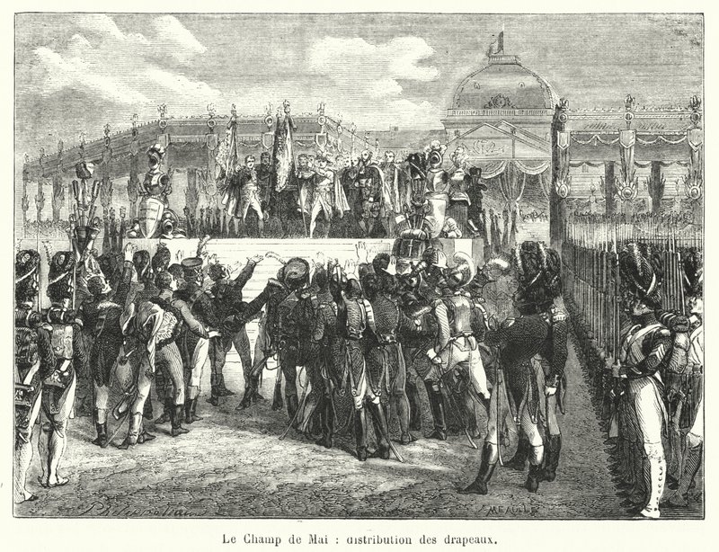 The Field of May, Distribution of Flags by French School