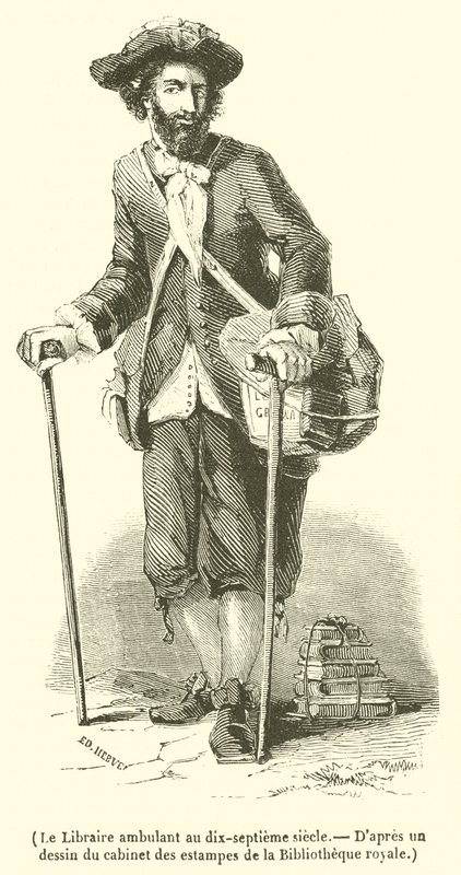 The Traveling Bookseller in the seventeenth century by French School