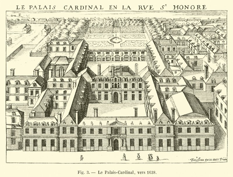 The Palais-Cardinal, Around 1638 by French School
