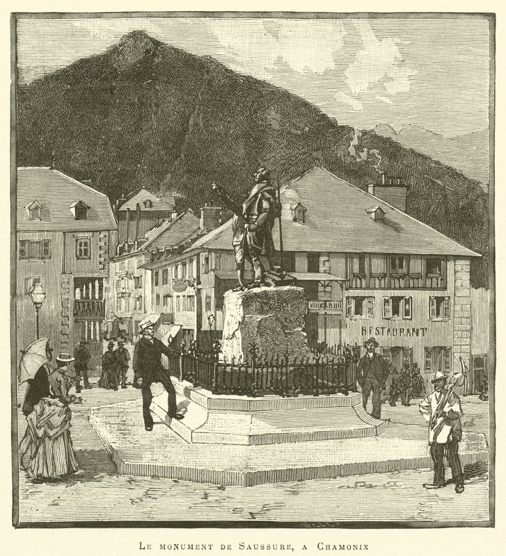 The Monument of Saussure, in Chamonix by French School
