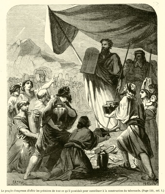 The People Hastened to Offer the First Fruits of All They Possessed to Contribute to the Construction of the Tabernacle by French School