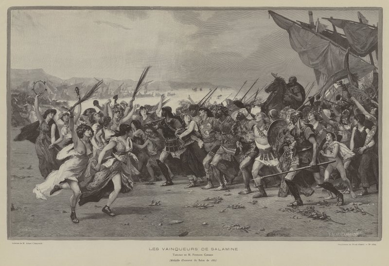 The Victors of Salamis by French School