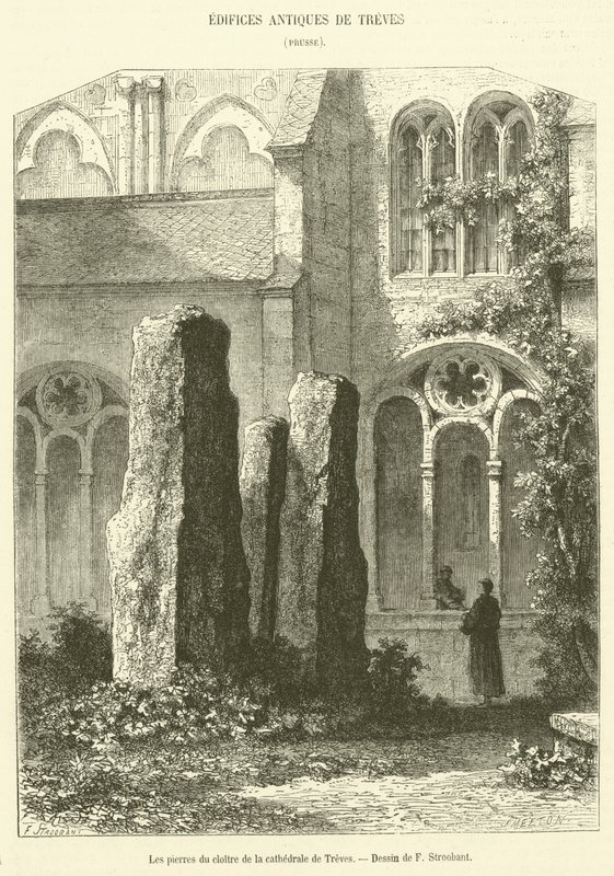 The Stones of the Cloister of the Cathedral of Trier (engraving) by French School