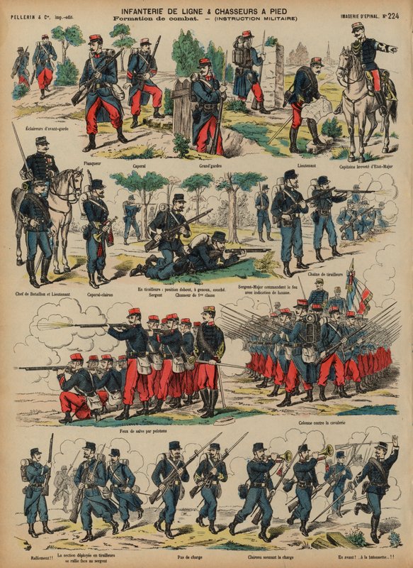 Line infantry and chasseurs of the French Army by French School