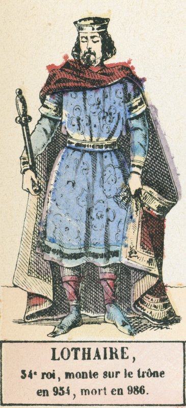 Lothaire, 34th King, Ascended the Throne in 954, Died in 986 (engraving) by French School