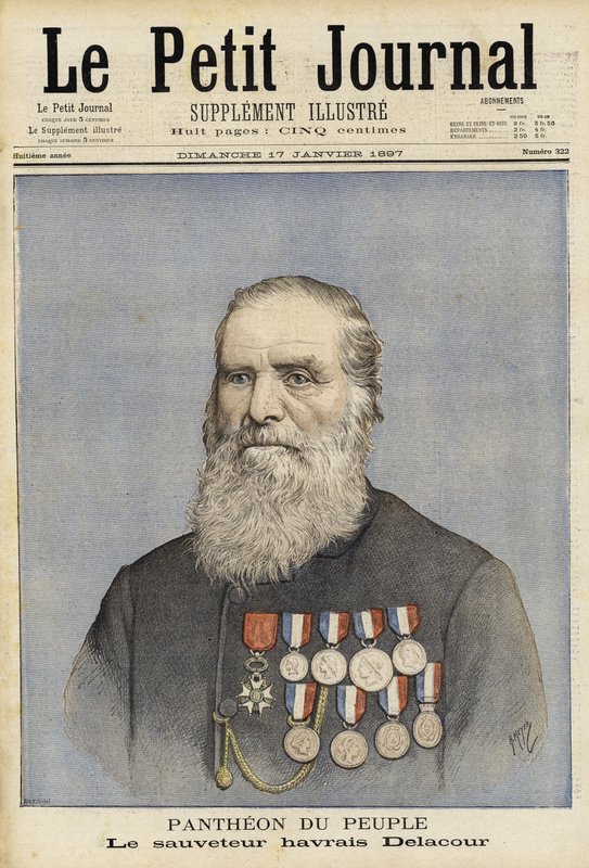 Louis-Joseph-Andre Delacour, French sailor and lifesaver by French School
