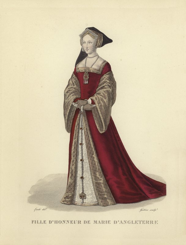 Maid of Honour of Mary Tudor, third wife of King Louis XII of France by French School