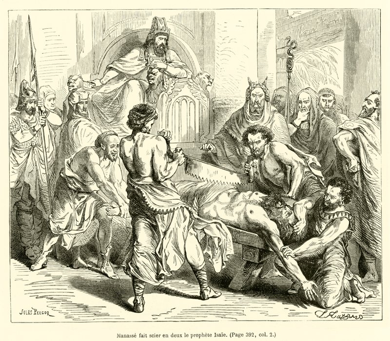 Manasseh Sawing the Prophet Isaiah in Two by French School