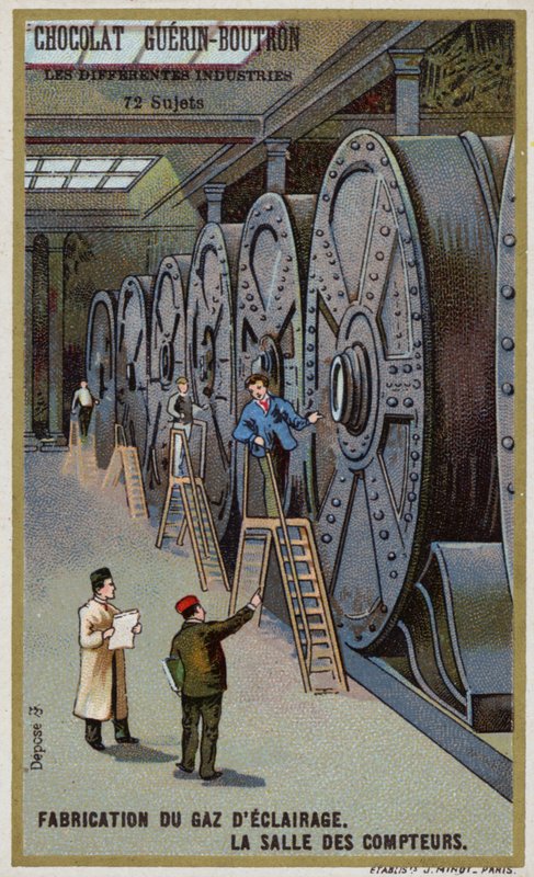 Manufacturing gas for lighting. Meter hall by French School