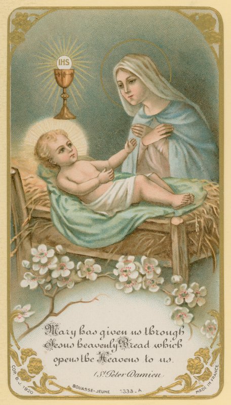 Mary Has Given Us Through Jesus Heavenly Bread Which Opens the Heavens to Us by French School