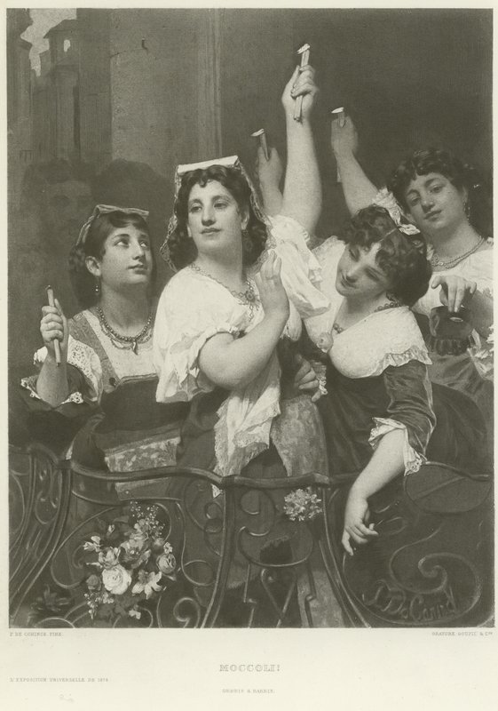 Moccoli! (engraving) by French School