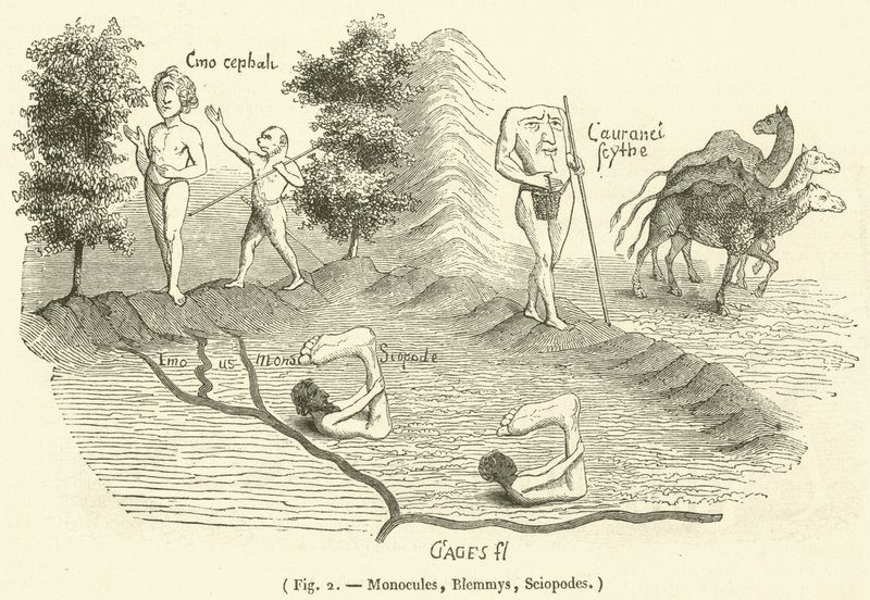 Monoculi, Blemmys, Sciopodes by French School