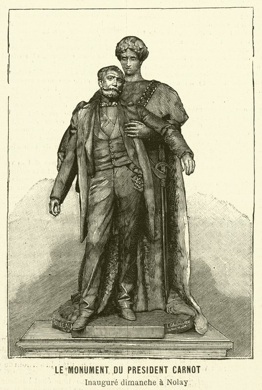 Monument to Assassinated French President Sadi Carnot (engraving) by French School