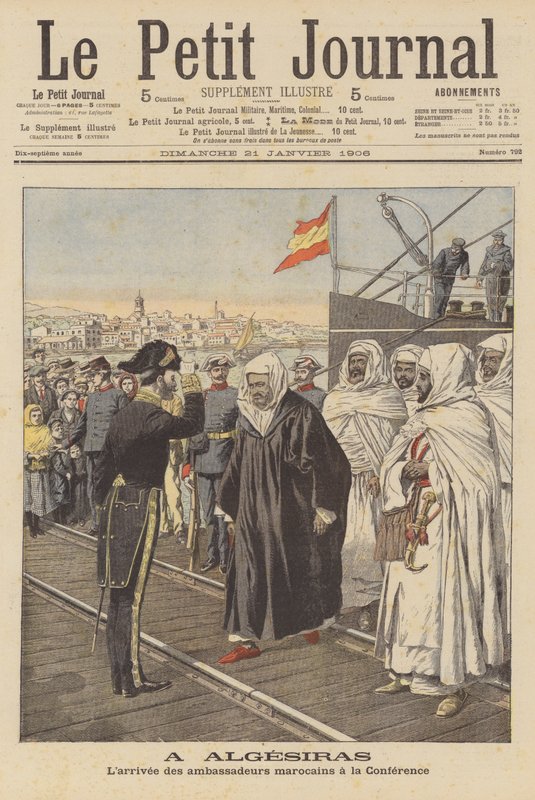Moroccan ambassadors arriving at the Algeciras Conference in Spain by French School