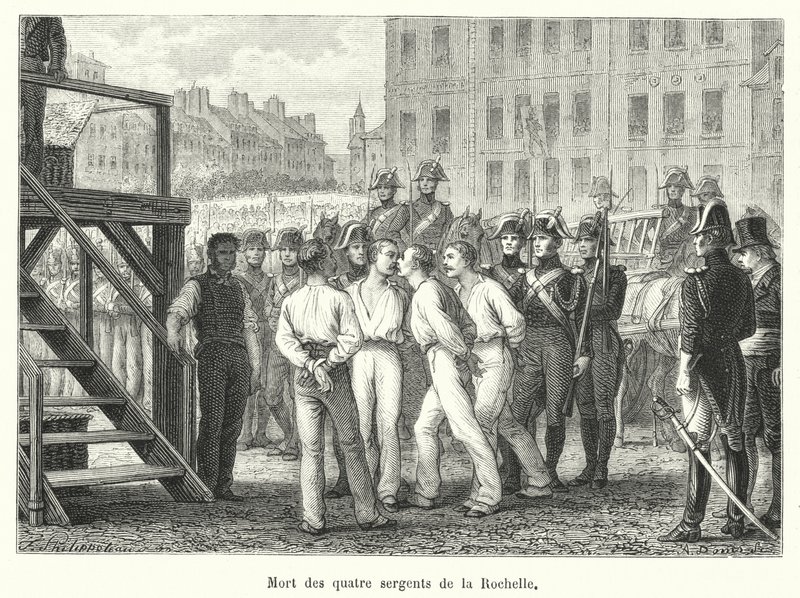 Death of the Four Sergeants of La Rochelle by French School