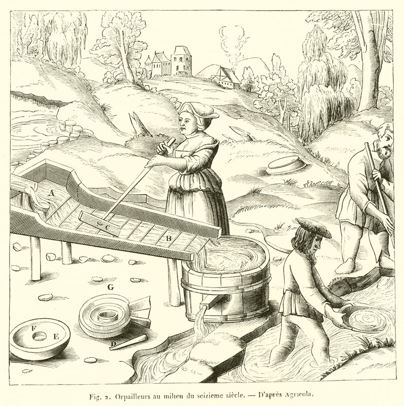 Gold Panners in the Mid-Sixteenth Century by French School