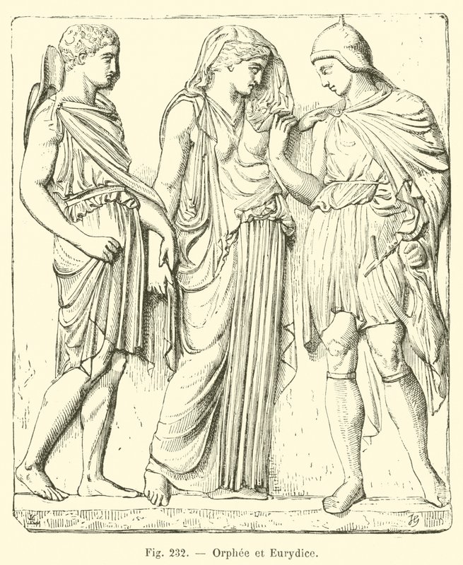 Orpheus and Eurydice (engraving) by French School
