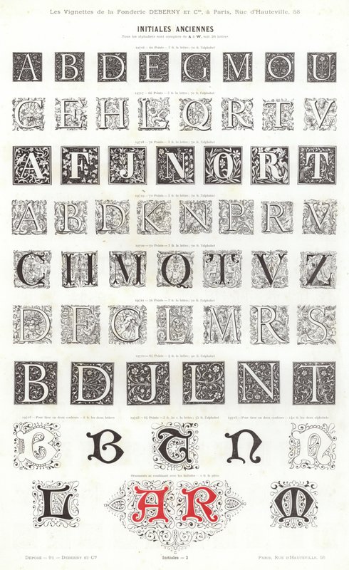 Page from Vignettes Typographiques by French School
