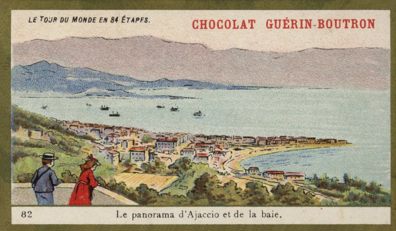 Panorama of Ajaccio and the bay by French School