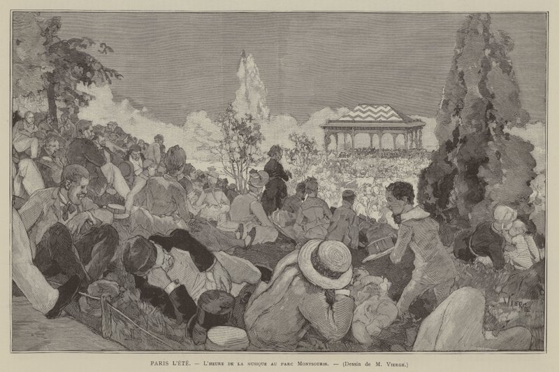 Paris in Summer, The hour of music at Montsouris Park by French School