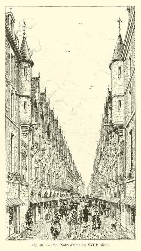 Pont Notre-Dame in the 18th Century by French School