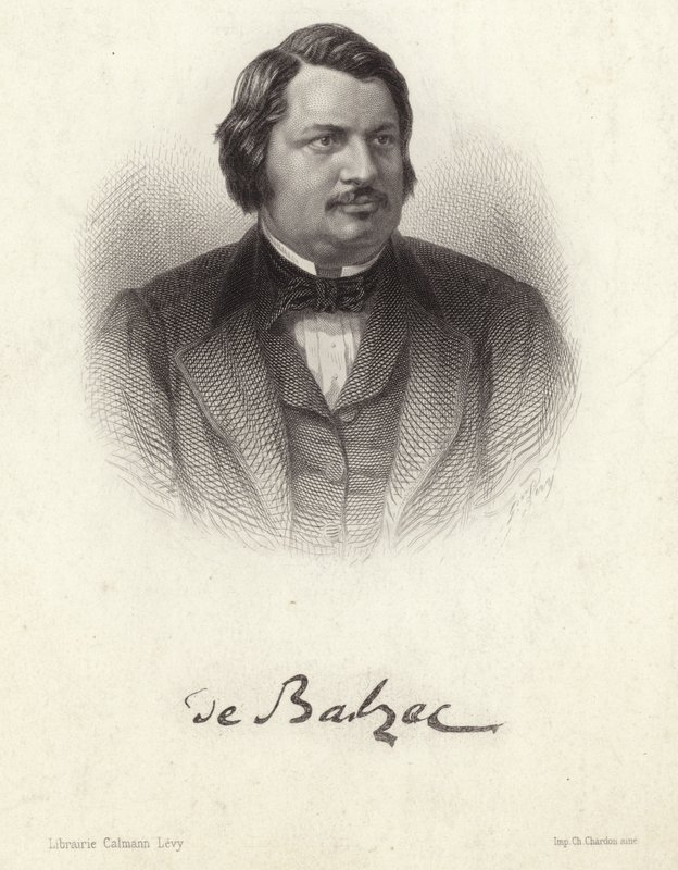 Portrait of Honore de Balzac by French School