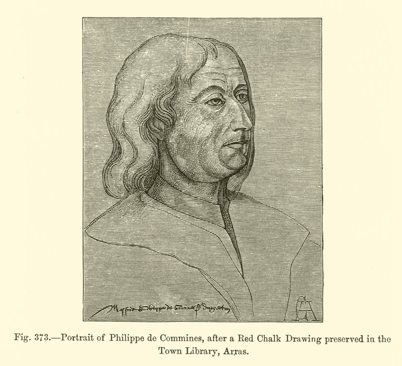 Portrait of Philippe de Commines, after a Red Chalk Drawing preserved in the Town Library, Arras (engraving) by French School