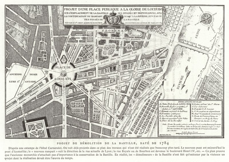 Proposals for a Public Square Dedicated to the Glory of Louis XVI of France, Paris, 1784 by French School