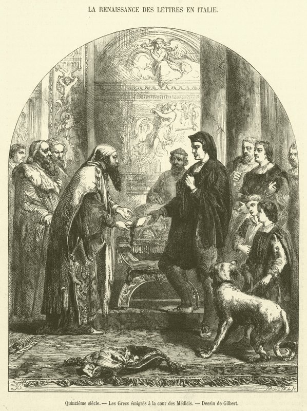 Fifteenth Century, The Greeks Emigrated to the Court of the Medicis by French School