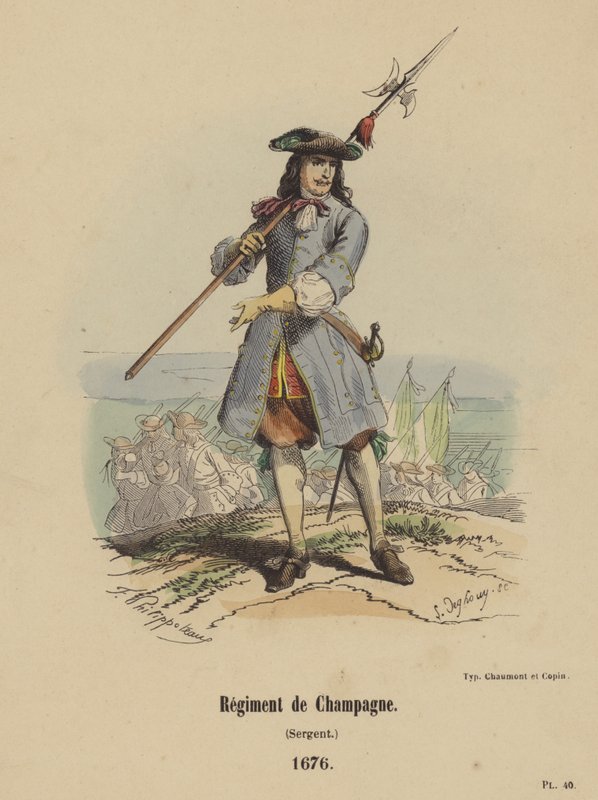 Champagne Regiment, Sergeant by French School