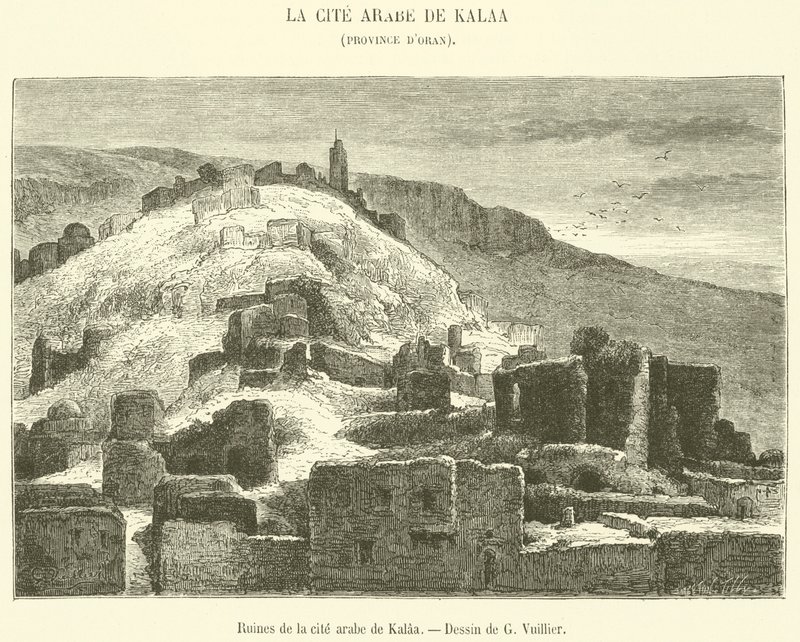 Ruins of the Arab City of Kalaa (engraving) by French School