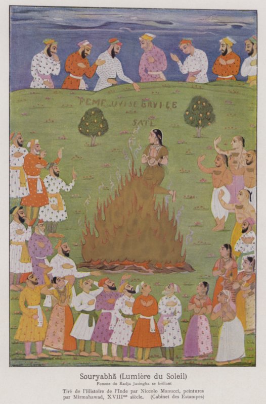 Sati, the Tradition of a Widow Immolating Herself on Her Husband