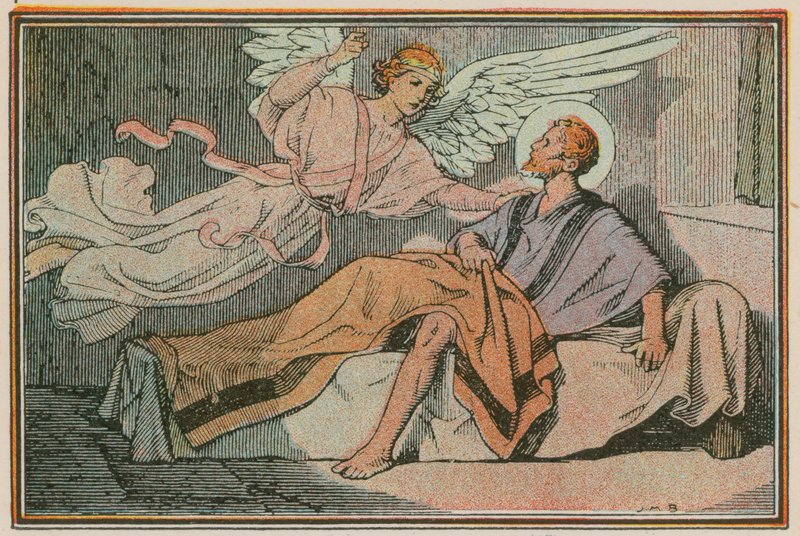 Scene from the Life of Jesus (coloured engraving) by French School